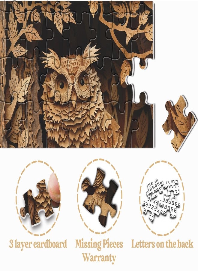 PPuzzling Owl Puzzles for Adults 1000 Pieces, Bird Impossible Challenging Forest Jigsaw Puzzles, Nature Jungle Owl Animal Puzzle as Wall Decor - Image 5
